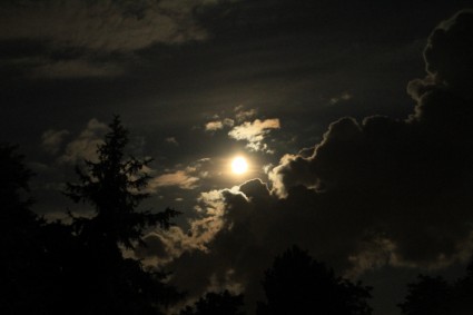 nuvole di notte luna