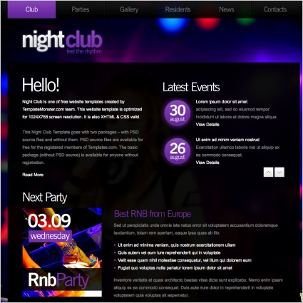 klub malam template
