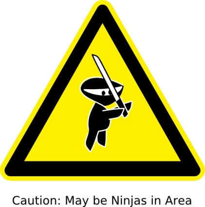 Ninja-Schild-ClipArt-Grafik