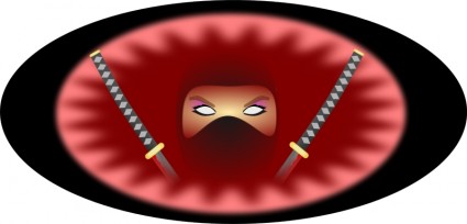 femme ninja en rouge