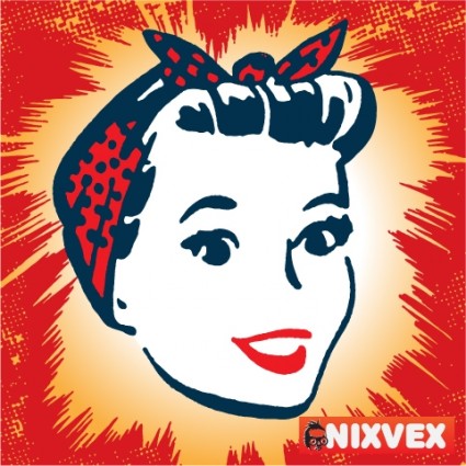 nixvex quot ย้อนยุคทำสาว quot ฟรีเวกเตอร์