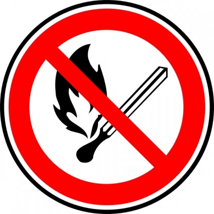 não fogo chamas permitiram ou clip-art