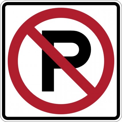 kein Parkplatz-Schild-ClipArt