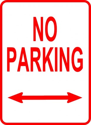 ninguna señal de aparcamiento clip art