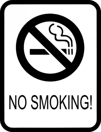 ない禁煙のサインをクリップアートします。