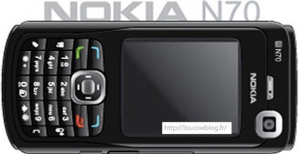 Nokia n70 hitam cell phone vektor