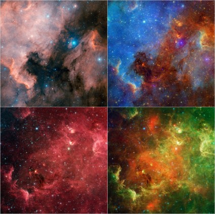 espectros de América del norte nebula ngc
