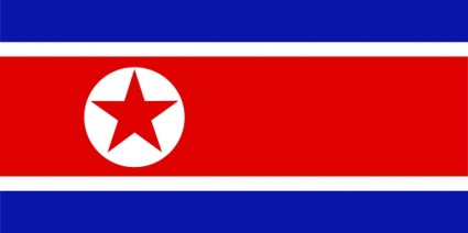 bendera nasional korea utara clip art