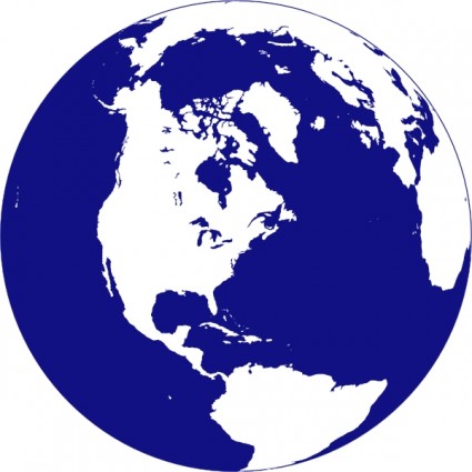 image clipart globe hémisphère Nord