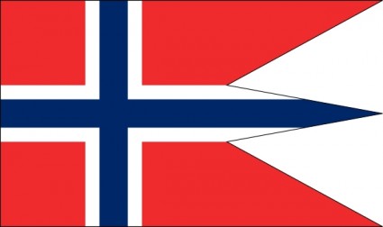 علم الدولة والحرب النرويجية قصاصة فنية