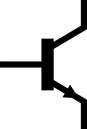 NPN transistor símbolo alternativo clip-art