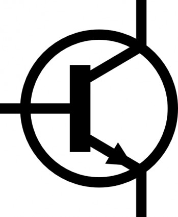 NPN transistor symbole clip art