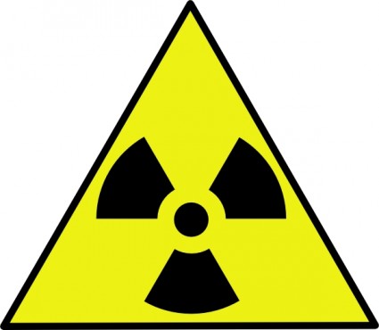 nuklearen Zone Warnschild ClipArt