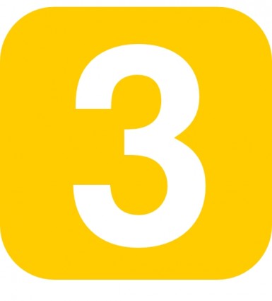 numero in ClipArt quadrato arrotondato giallo