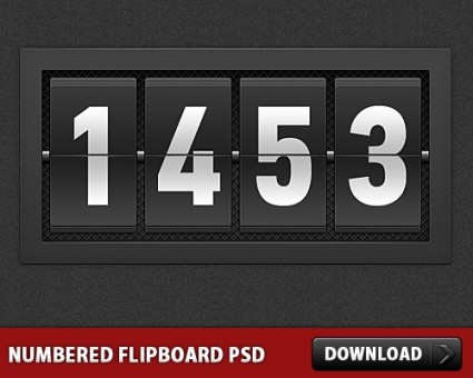 flipboard numerada psd