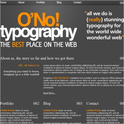 O No Typography Template
