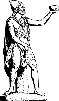 clip art de Odysseus estatua
