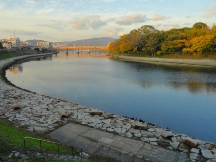 แม่น้ำโอคายามะประเทศญี่ปุ่น