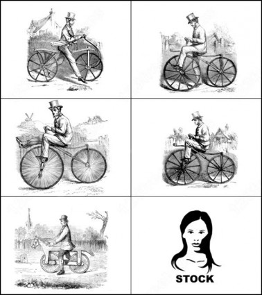 فرشاة رسومات الدراجة القديمة