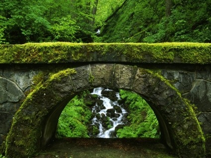 ورق جدران الجسر القديم الأنهار الطبيعة