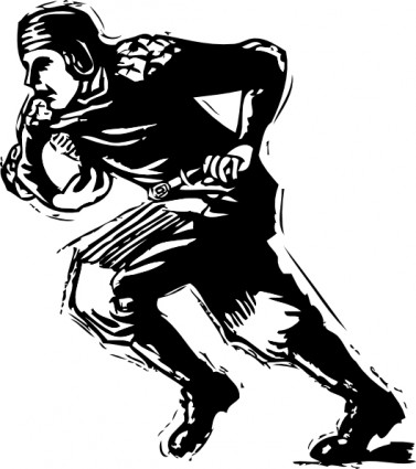 old time football joueur clipart