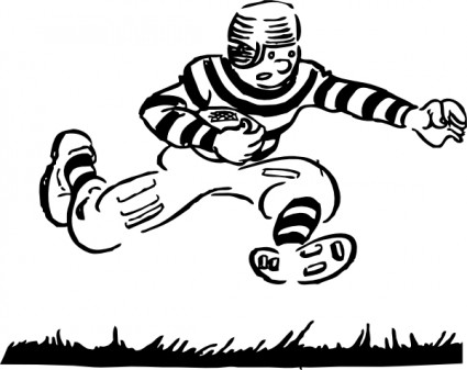 old time football joueur clipart