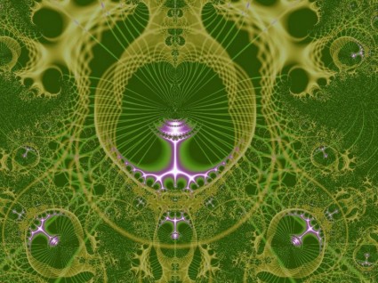 màu xanh lá cây ô liu fractal