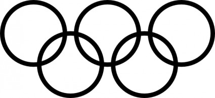 image clipart icône anneaux olympiques