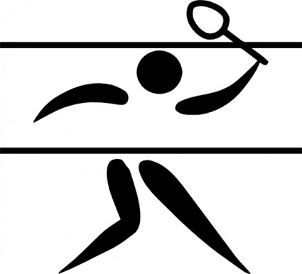 Olympischer Sport-Badminton-Piktogramm-ClipArt-Grafik