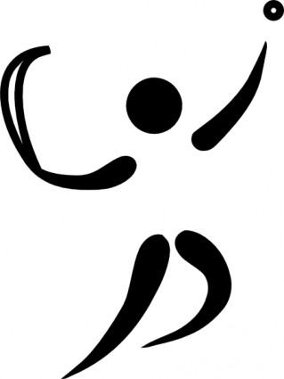 Olympischer Sport baskischen Pelota Piktogramme ClipArts