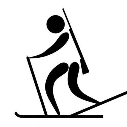 sports olympiques biathlon pictogramme clipart