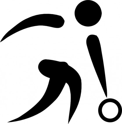 Olympic sports bowling pictogram clip art
