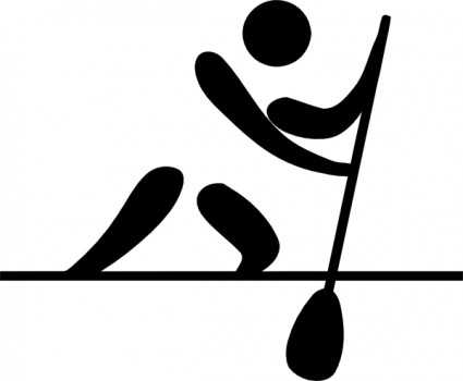 sports olympiques en canoë-kayak en eaux calmes image clipart pictogramme