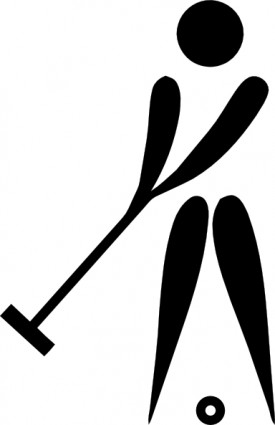 sports olympiques croquet pictogramme clipart
