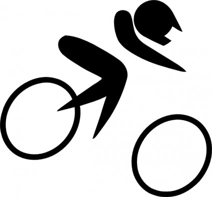 Olimpiady sportowe, jazda na rowerze bmx piktogram clipart