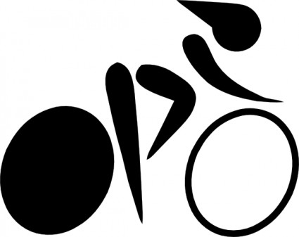 Olympischer Sport Radfahren verfolgen Piktogramme ClipArts