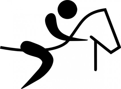 Olahraga Olimpiade equestrian pictogram clip art