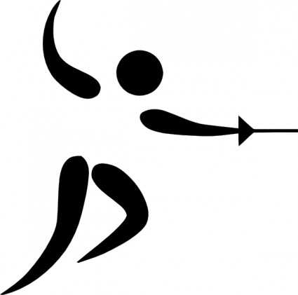 Olahraga Olimpiade Anggar pictogram clip art