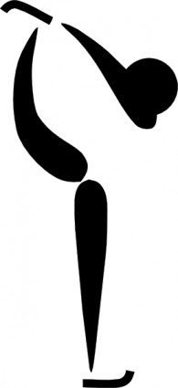 Olympischer Sport-Eiskunstlauf-Piktogramm-ClipArt-Grafik
