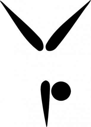 Olympischer Sport Gymnastik künstlerische Piktogramme ClipArts