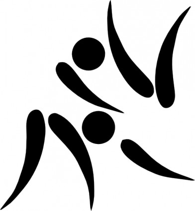 Olympischer Sport-Judo-Piktogramm-ClipArt-Grafik