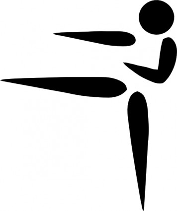 オリンピックのスポーツ空手ピクトグラム クリップ アート