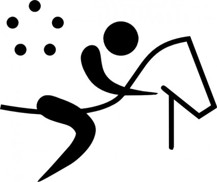 Olahraga Olimpiade modern pentathlon pictogram clip art