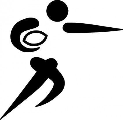 Olimpiade olahraga rugby union pictogram clip art