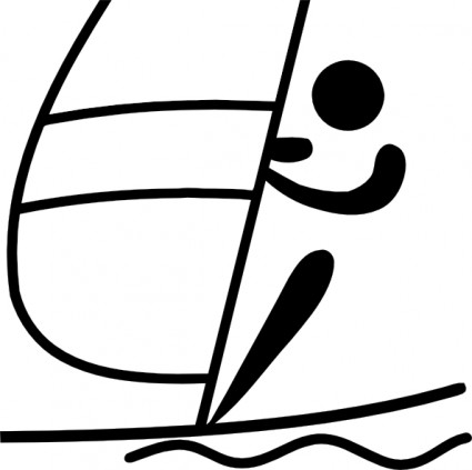 Thế vận hội thể thao đua thuyền buồm pictogram clip nghệ thuật