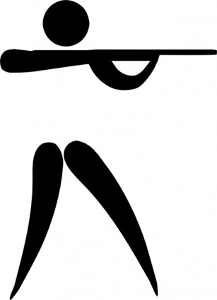 Olimpiade olahraga menembak pictogram clip art