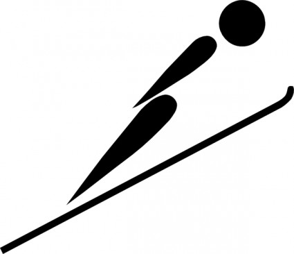 sports olympiques saut à ski pictogramme clipart
