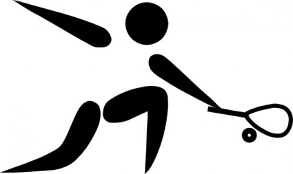 Olympischer Sport Squash Piktogramme ClipArts