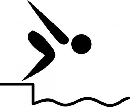 Olympischer Sport Schwimmen Piktogramme ClipArts