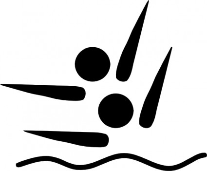 ClipArt pittogramma del nuoto sincronizzato sport olimpici